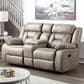 Steve Silver Tyson Manual Reclining Glider Console Loveseat in Grey, , large