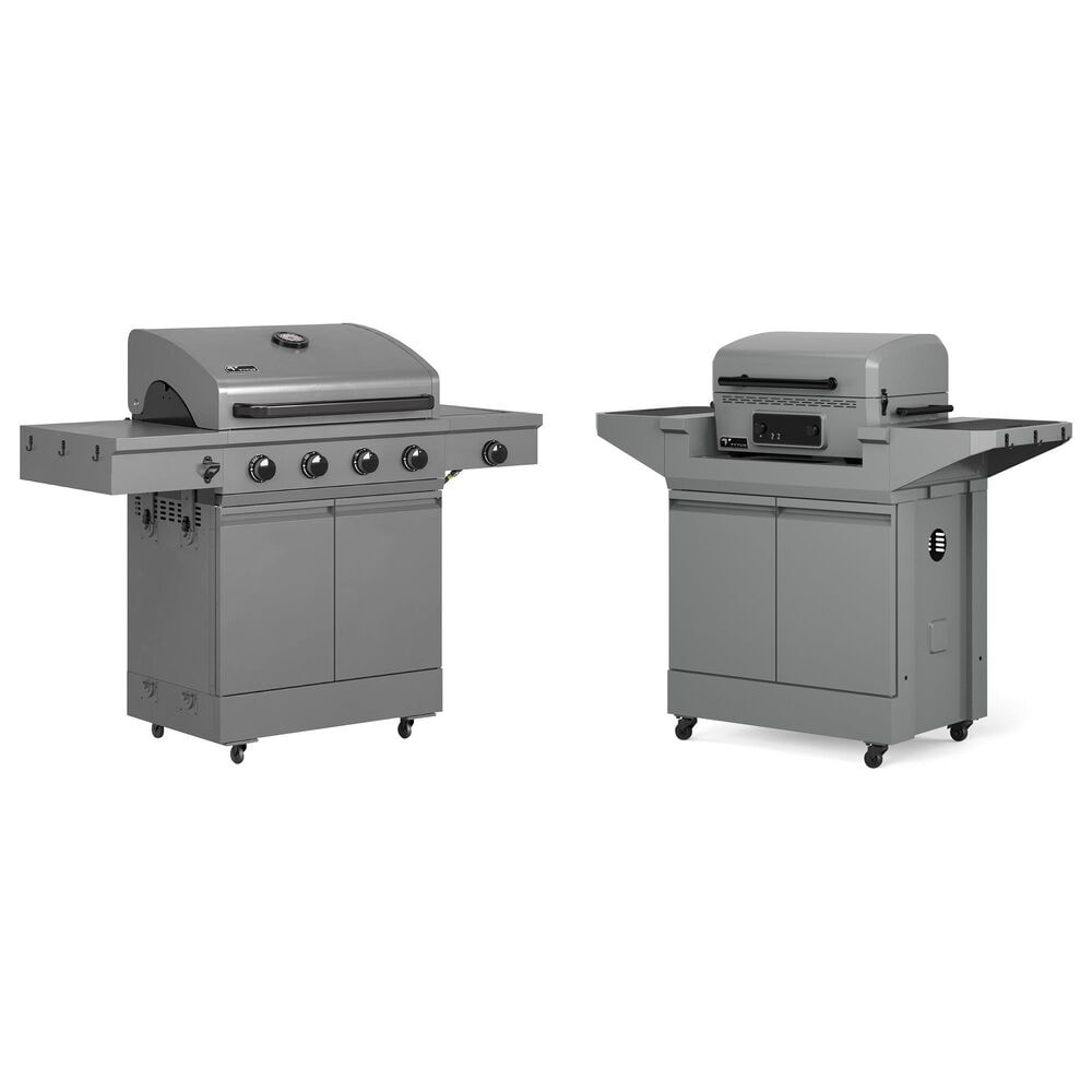 Tytus Anaheim and Emberwood 3-Piece Modular Duo with Tabletop Grill and Griddle in Gunmetal Gray, , large