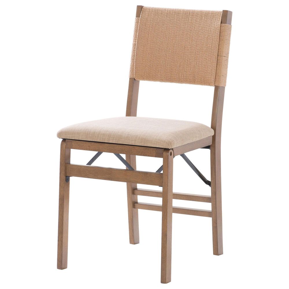 Linon Home Decor Norway Folding Chair in Natural, , large