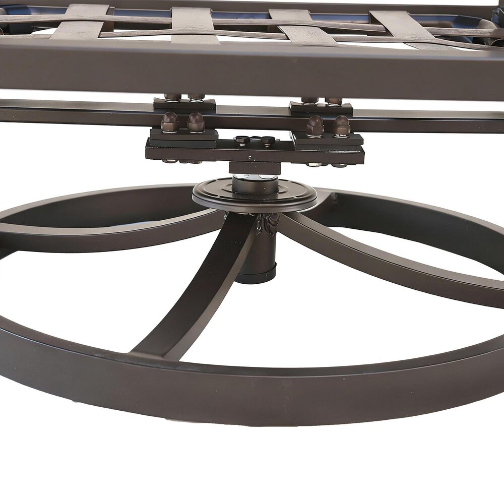 GatherCraft Hudson Patio Club Swivel Chair with Cushion in Mystic Sahara, , large