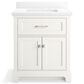 Kohler Charlemont 30" Single Bathroom Vanity in White with 3 cm White Quartz Top and Rectangular Sink, , large