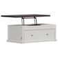 Richlands Furniture Soren Lift Top Dream Console with Twin Convertible Bed in White and Brown, , large