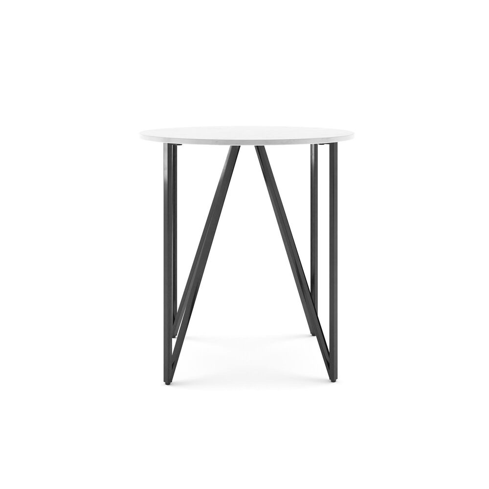 37B Cedric End Table in Sea Shell with Gunmetal Base, , large