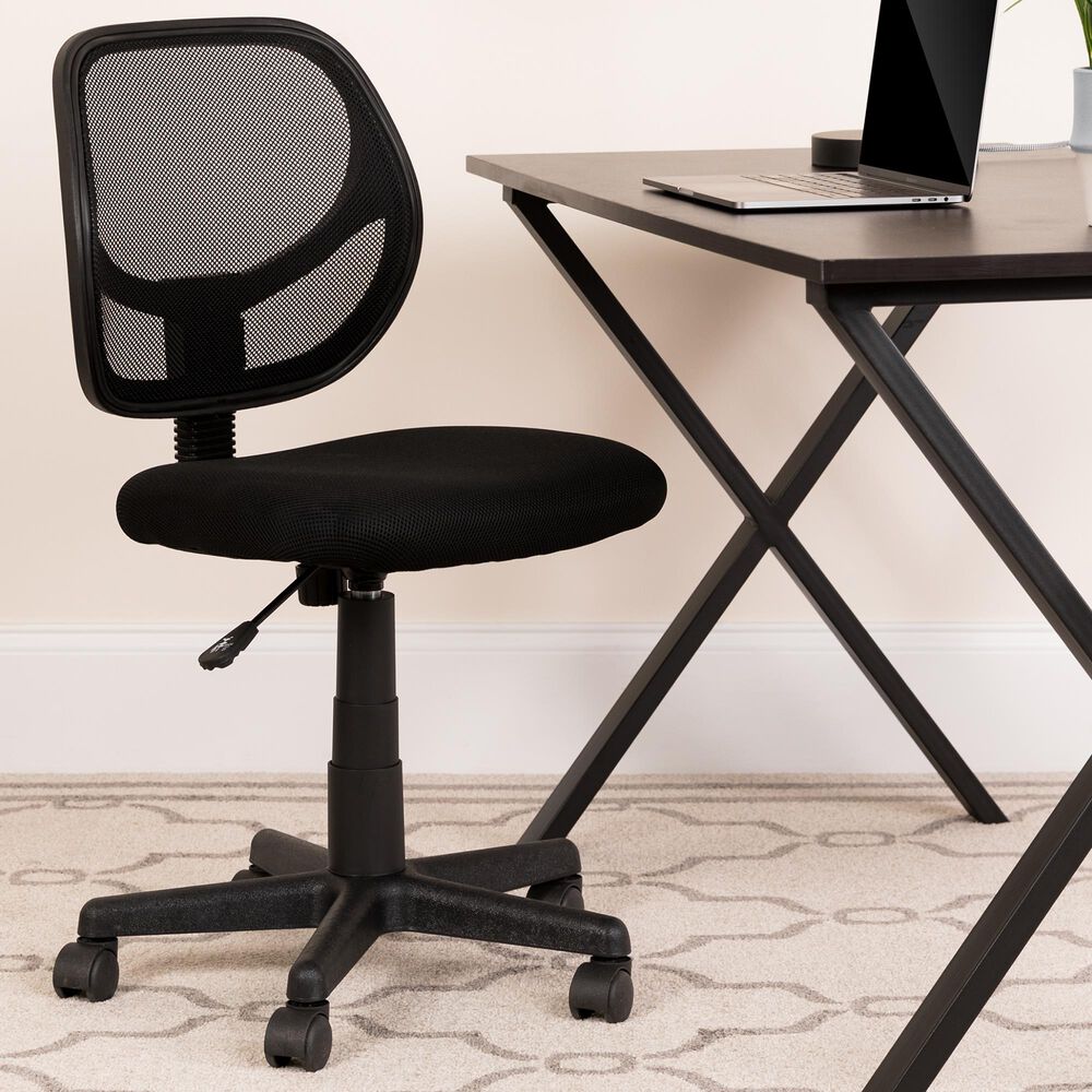 Flash Furniture 34.5" Swivel Task Chair in Black, , large