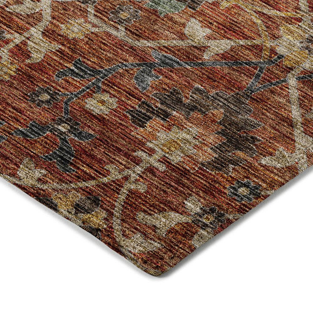 Dalyn Rug Company Silk Road Paprika, Copper, Gold, Sage, Navy and Beige 1&#39;8&quot; x 2&#39;6&quot; Area Rug, , large