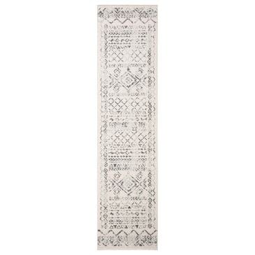 Safavieh Tulum Traditional  2" x 11" Ivory and Grey Runner, , large