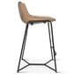Home Trends & Design Essex Stanley Counter Stool in Top Grain Leather, , large