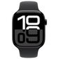 Apple Watch Series 10 GPS + Cellular 46mm Jet Black Aluminum Case with Black Sport Band - M/L, , large