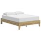 Ashley Bermacy Queen Platform Bed in Light Brown, , large