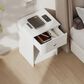 HOMLUX 1-Drawer Modern Nightstand with Knob Handle in White (Set of 2), , large