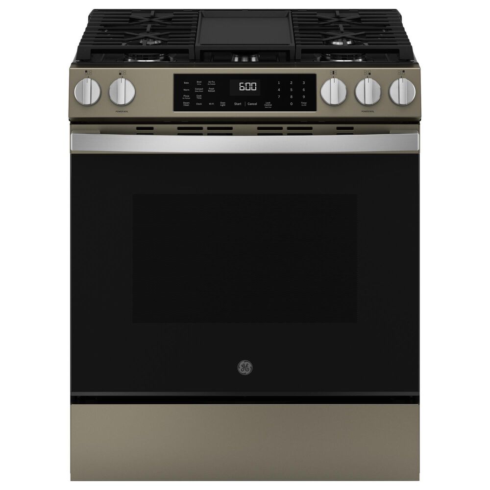 GE Appliances 30&quot; Slide-In Front-Control Convection Gas Range in Fingerprint Resistant Slate, , large