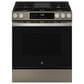 GE Appliances 30" Slide-In Front-Control Convection Gas Range in Fingerprint Resistant Slate, , large