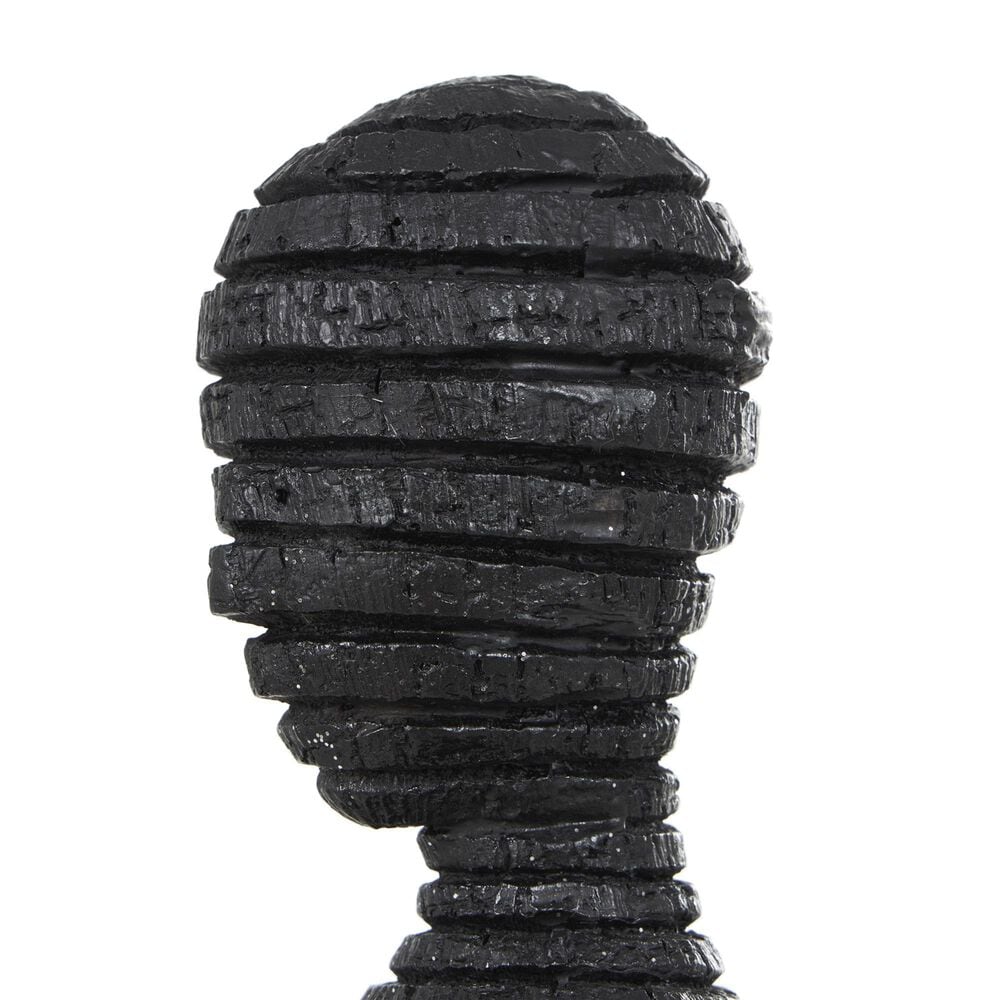 Maple and Jade 43&quot; Tall Slim Figure People Decorative Sculpture in Textured Black, , large
