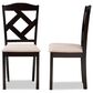 Baxton Studio Ruth Side Chair in Dark Brown (Set of 2), , large