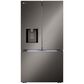 LG 26 cu. Ft 3 Door French Door, Counter Depth with Ice and Water In Printproof Black Stainless Steel, , large