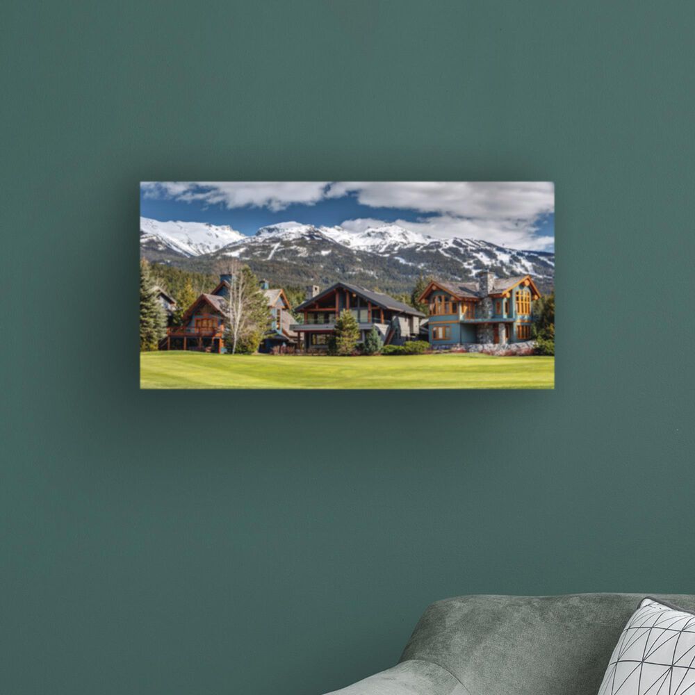 Timberlake Pierre Leclerc "Whistler Golf House" 10" x 19" Canvas Art, , large