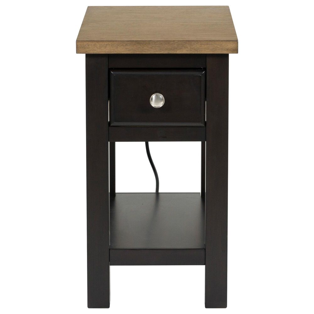 Ashley Drazmine Chairside End Table in Brown and Dark Chocolate, , large