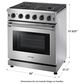 Thor Kitchen 30" Freestanding Professional Gas Range with Storage Drawer in Stainless Steel, , large