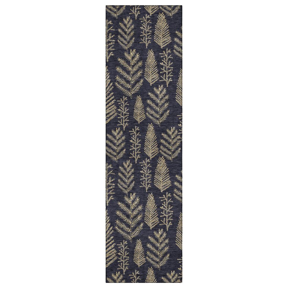 Dalyn Rug Company Wonderland WN21 2"3" x 7"6" Black Indoor/Outdoor Runner, , large