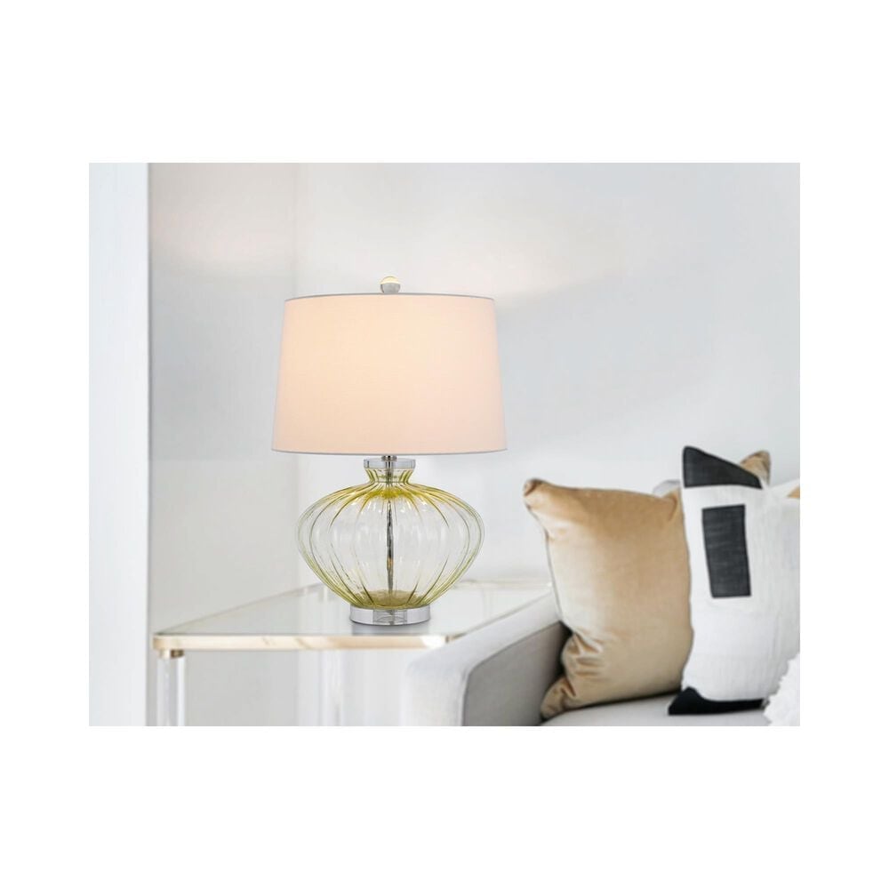 Cal Lighting Delta Glass Table Lamp Pair, , large