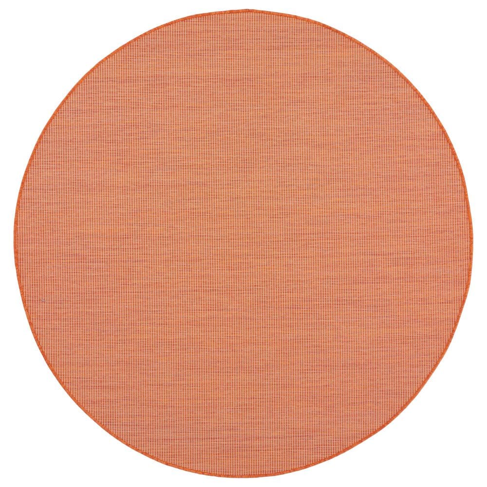 Nourison Positano 6&#39; Round Terracotta Indoor/Outdoor Area Rug, , large
