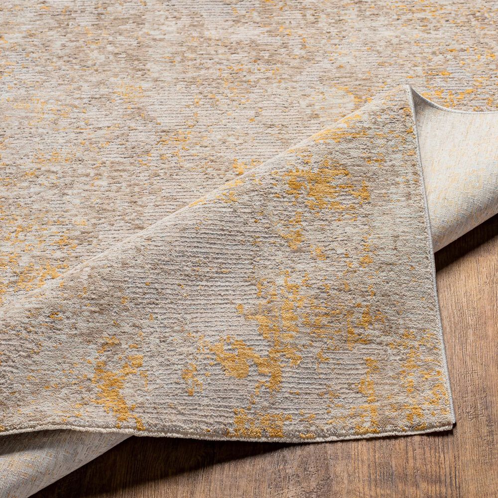 Surya Reina Light Gray, Light Brown, Medium Gray, Mustard and Tan 6&#39;7&quot; x 9&#39;6&quot; Area Rug, , large