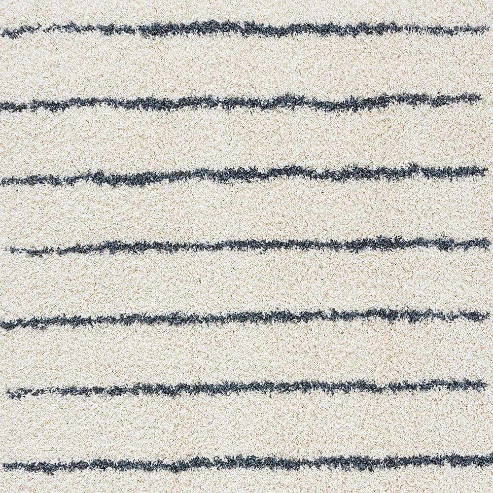 Safavieh Venus Shag VNS604B 5&#39;3&quot; Square Ivory and Dark Grey Area Rug, , large