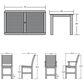 Highwood USA Weatherly 7-Piece 72" Rectangular Patio Counter Height Dining Set in Weathered Acorn, , large