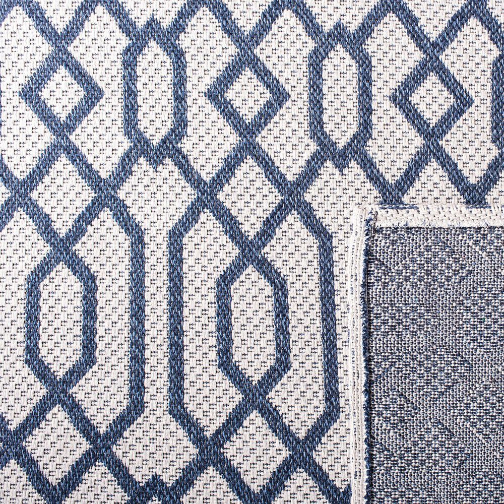 Safavieh Martha Stewart Cotton MSR421M 2&#39; x 8&#39; Blue and Grey Runner, , large