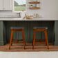 Linon Home Decor Culver Counter Stool with Black Cushion in Brown (Set of 2), , large
