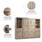 Bestar Pur 130" Full Murphy Storage Bed in Rustic Brown, , large