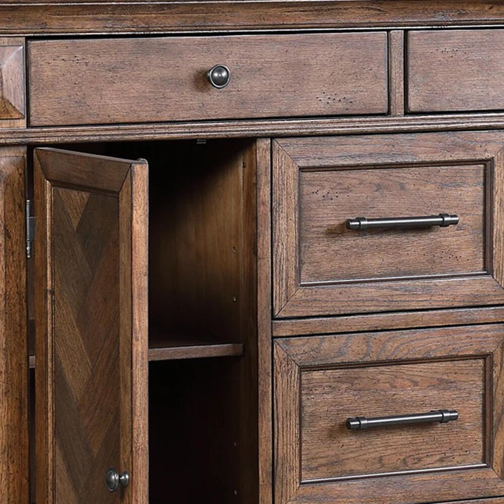 New Heritage Design Mar Vista Door Chest in Brushed Walnut, , large