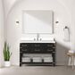Lexora Home Norwalk 48" Single Bathroom Vanity in Black Oak with White Quartz Top and Rectangular Sink, , large