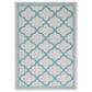 Safavieh Bermuda 9" x 12" Beige and Aqua Indoor/Outdoor Area Performance Rug, , large