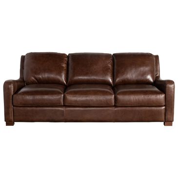 Softline 88" Leather Sofa in Utah Chestnut, , large