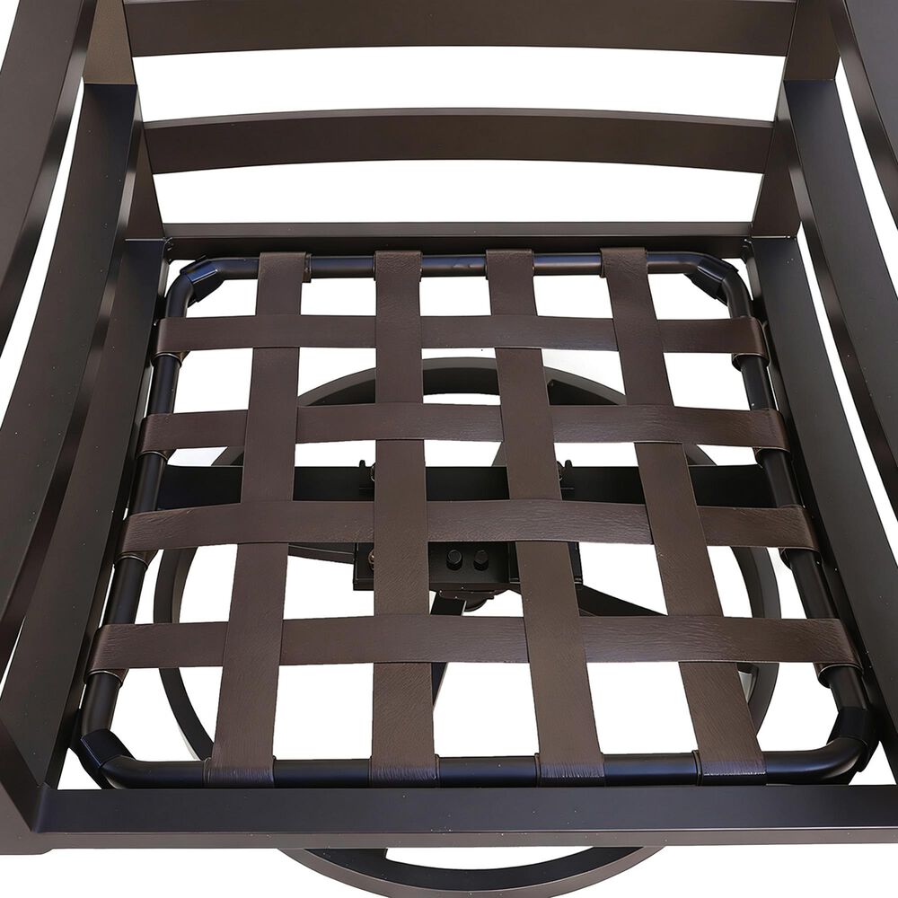 GatherCraft Hudson Patio Club Swivel Chair with Cushion in Mystic Sahara, , large