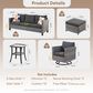 HOMLUX 6-Piece Patio Conversation Set in  Black, , large