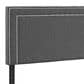 Modway Jessamine Upholstered Full Headboard in Gray, , large