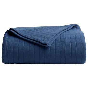 Pem America Channel Full/Queen Blanket in Blue, , large