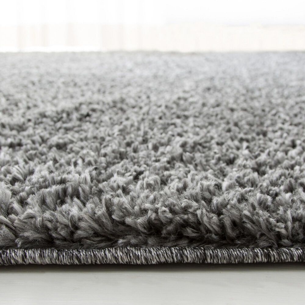 Safavieh August Shag AUG900F 6&#39;7&quot; Round Grey Area Rug, , large