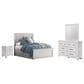 Ashley Makidern 4 Piece Full Storage Bedroom Set with Four Drawers in Whitewash, , large