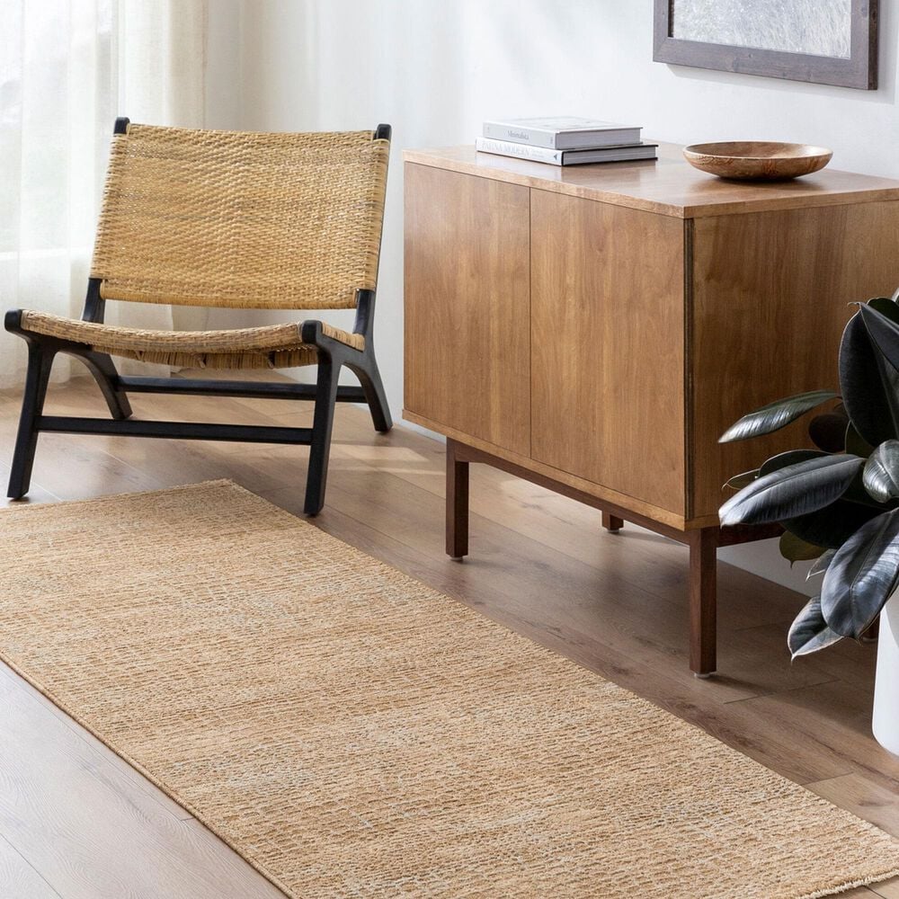 Surya Masterpiece Light Gray, Beige, Tan and Medium Brown 2'7" x 7'3" Runner, , large