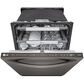 LG 24" Top Control Smart Dishwasher with TrueSteam and QuadWash Pro in Black Stainless Steel, , large