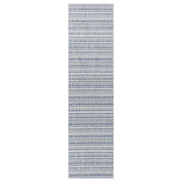 Surya Eagean EAG-2407 Navy, Blue, Pale Blue, Oatmeal, Gray, Off-White and Taupe 2"7" x 12" Indoor/Outdoor Runner, , large