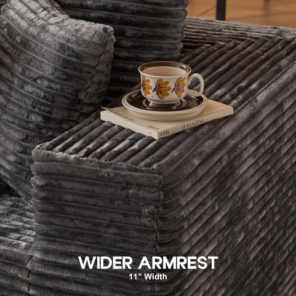 HOMLUX 108" Modular Sofa Set in Gray, , large