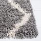 Safavieh Venus Shag VNS680J 2"2" x 8" Grey and Ivory Runner, , large