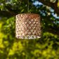 Allsop Soji Stella Drum Chevron Solar Lantern in Copper, , large