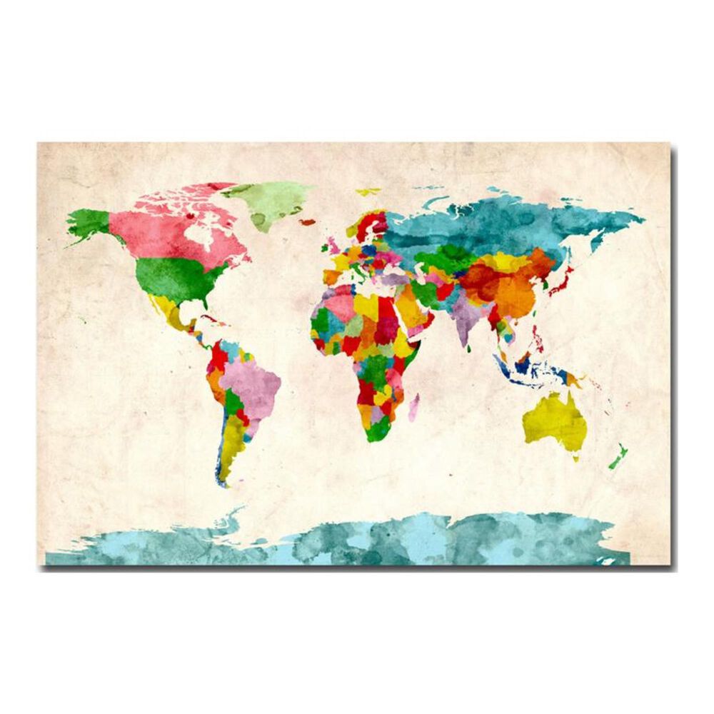 Timberlake Watercolor World map, , large