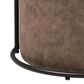 Baxton Studio Kira 2-Piece Nesting Table & Ottoman Set in Grey/Brown/Black, , large