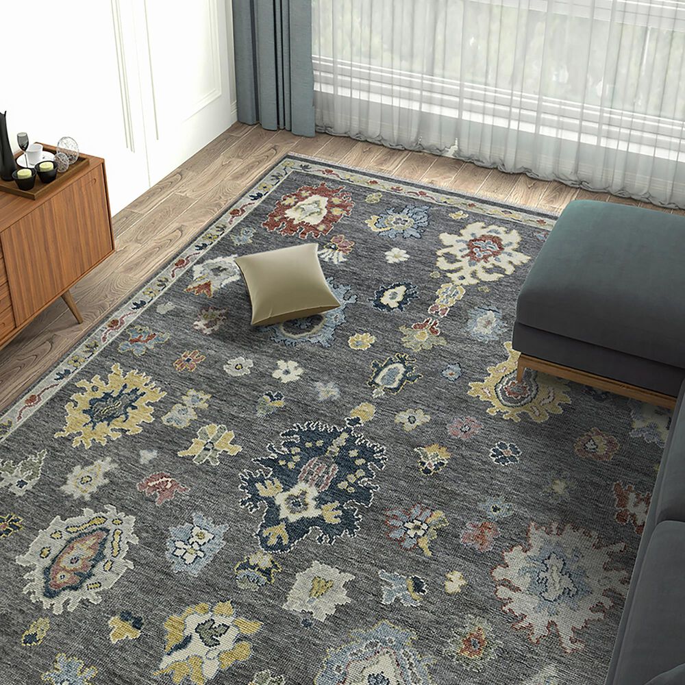 Amer Rugs Jaigarh 10&#39; x 14&#39; Pebble Gray and Ivory Area Rug, , large